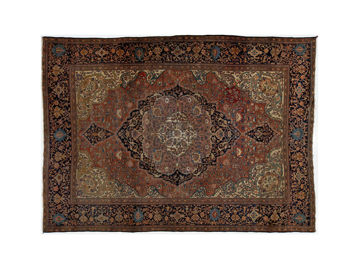 Antique Persian Farahan Wool Rug 8 X 12