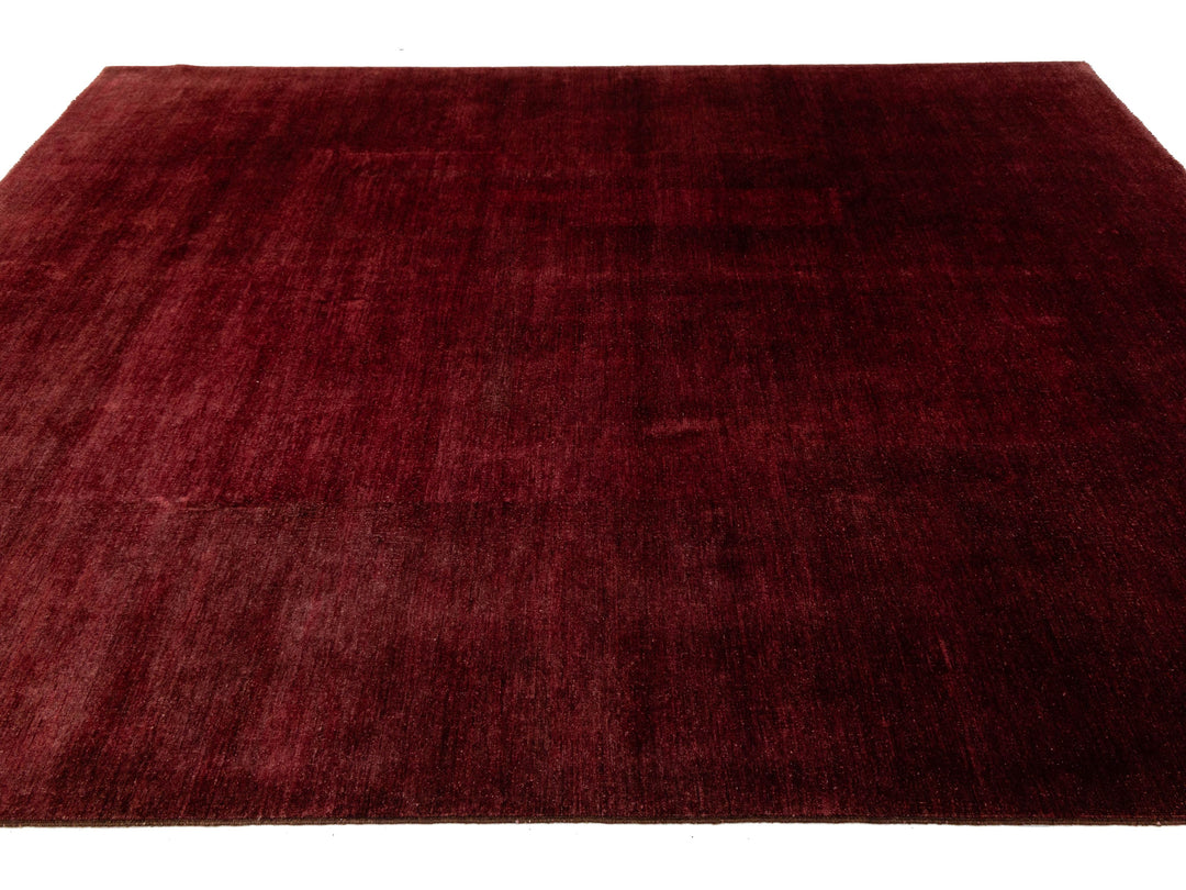 Modern Overdyed Wool Rug 9 X 11