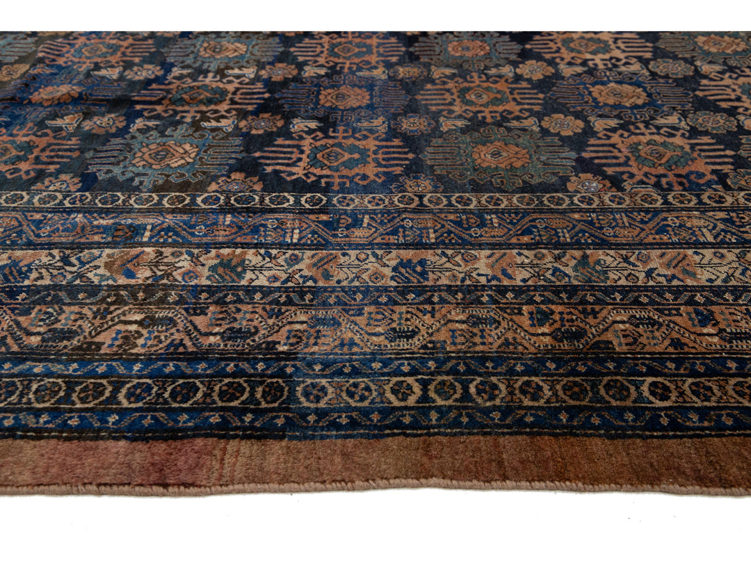 Antique Persian Hamadan Wool Rug 10 X 13