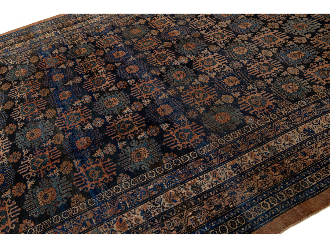 Antique Persian Hamadan Wool Rug 10 X 13