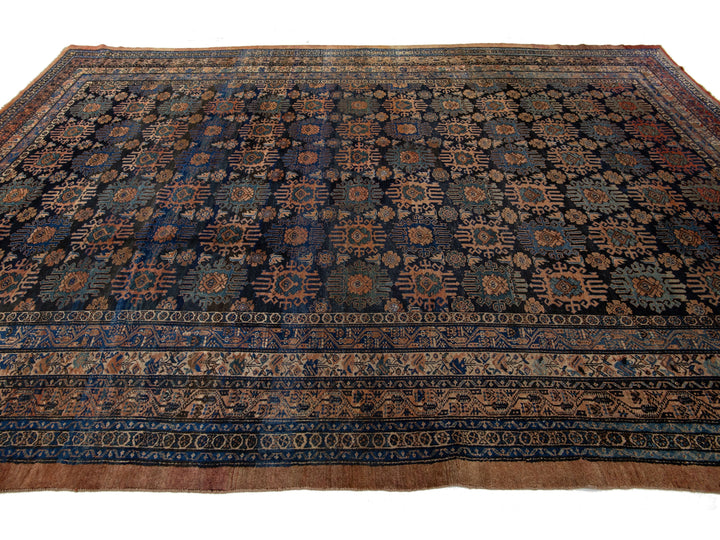 Antique Persian Hamadan Wool Rug 10 X 13