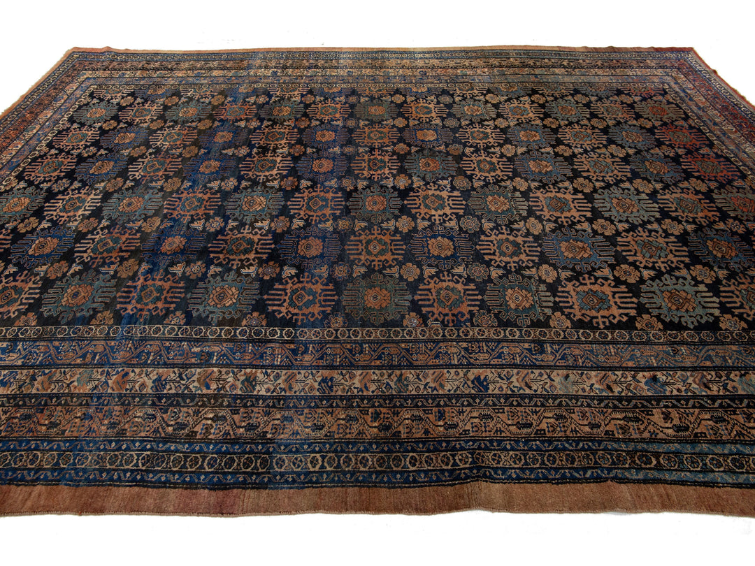 Antique Persian Hamadan Wool Rug 10 X 13