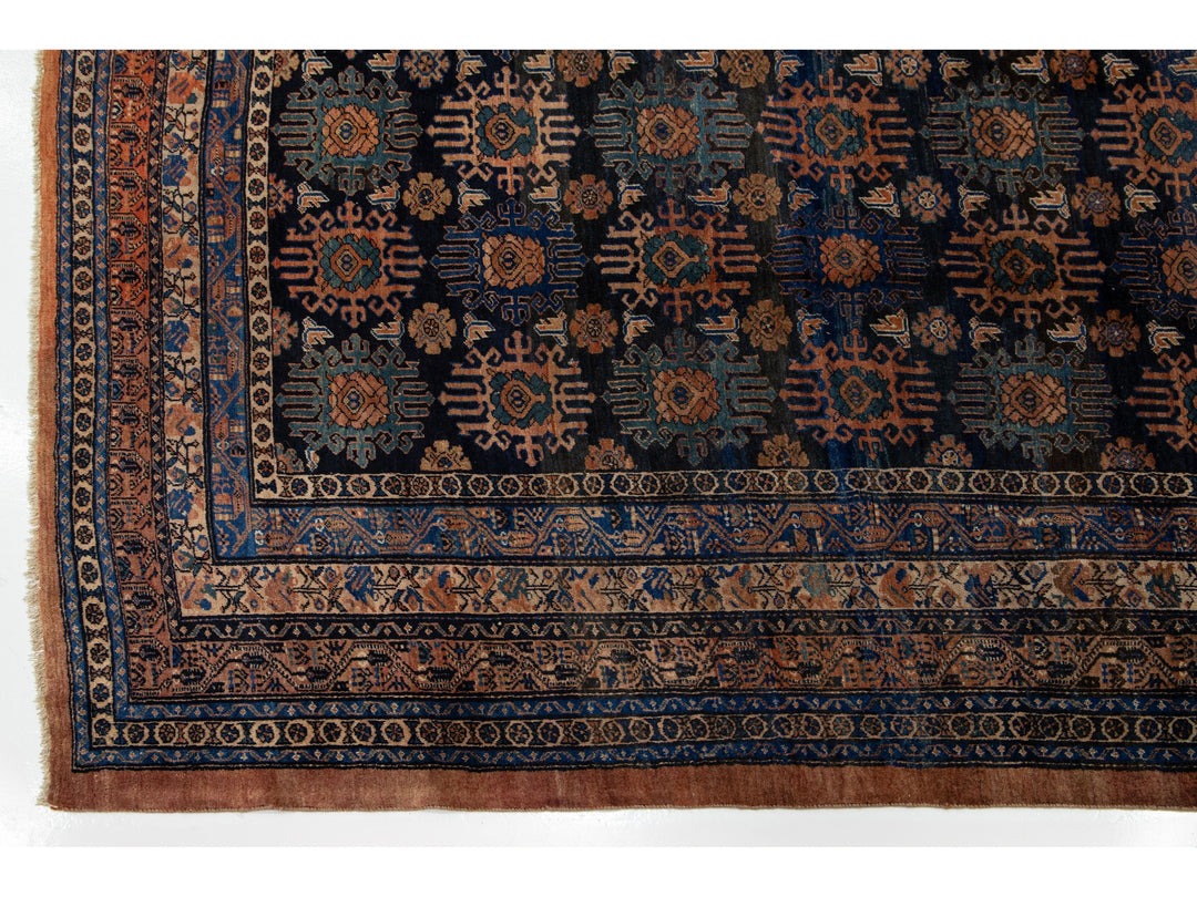 Antique Persian Hamadan Wool Rug 10 X 13