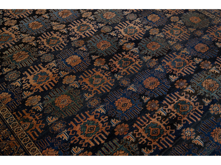 Antique Persian Hamadan Wool Rug 10 X 13