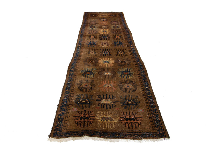 Antique Hamadan Wool Runner Rug 3 X 11