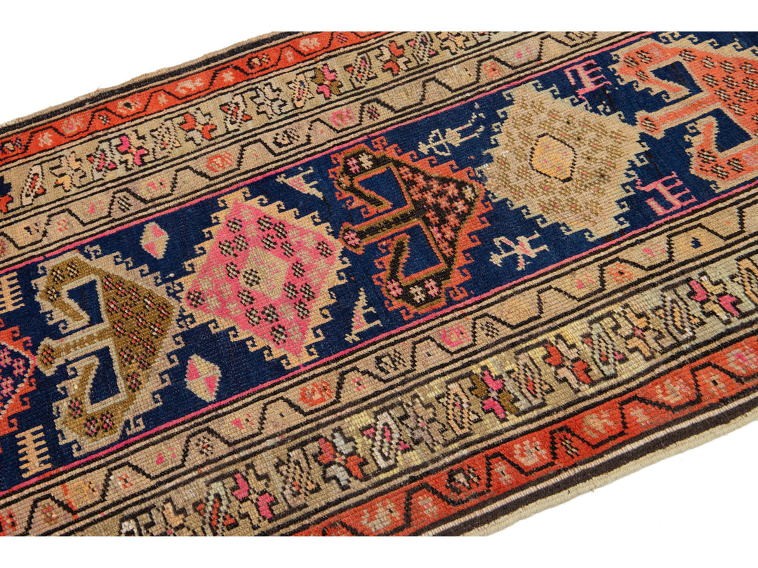 Antique Persian Malayer Wool Runner Rug 3 X 15