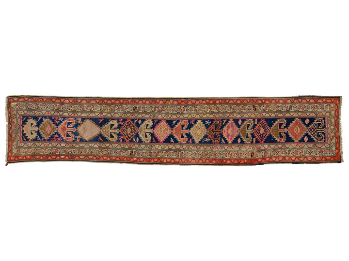 Antique Persian Malayer Wool Runner Rug 3 X 15