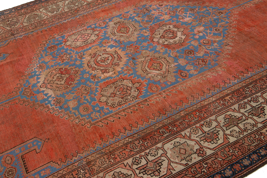 Antique Persian Bakshaish Wool Runner Rug 7 X 20