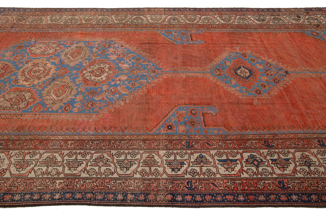Antique Persian Bakshaish Wool Runner Rug 7 X 20