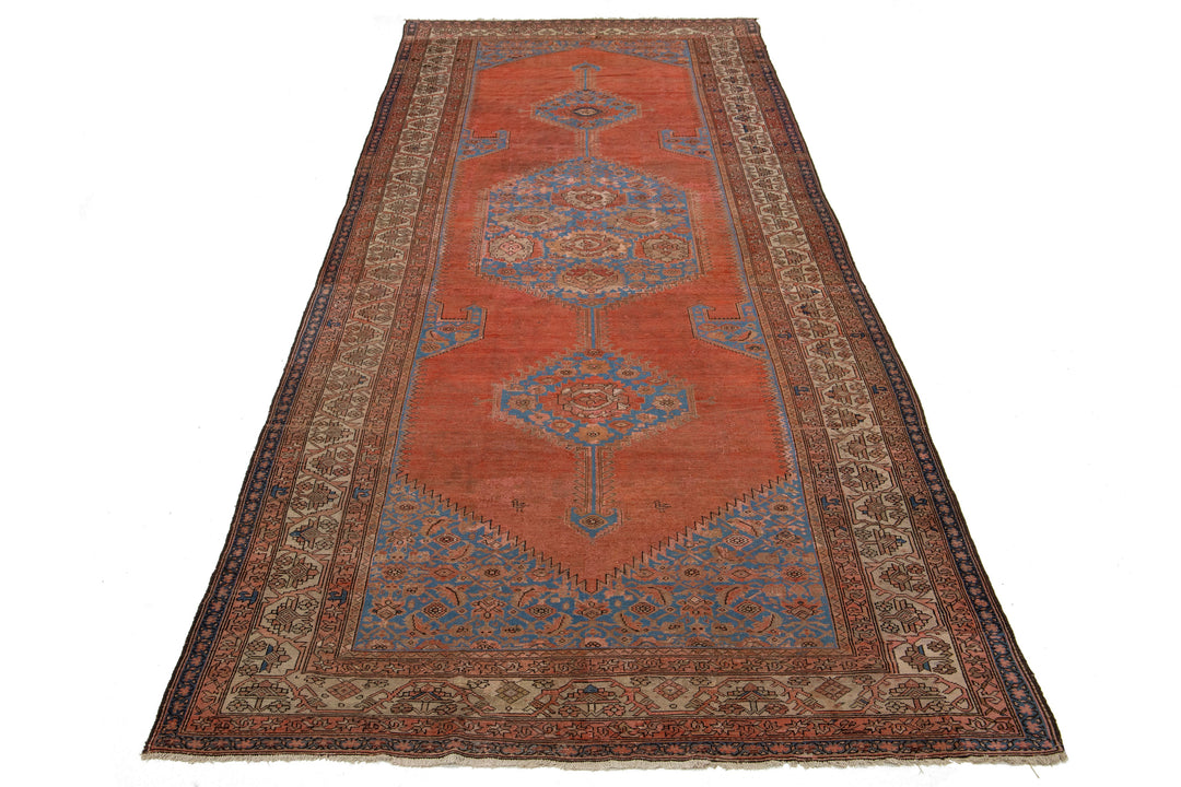 Antique Persian Bakshaish Wool Runner Rug 7 X 20