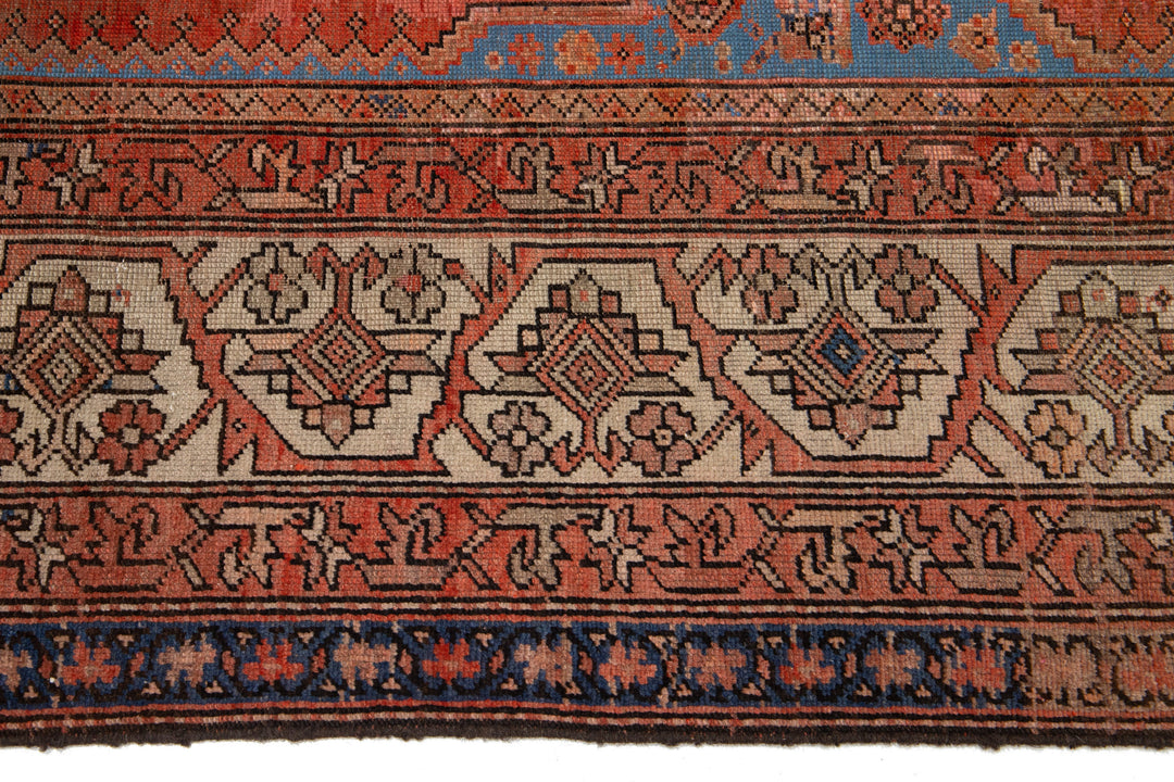 Antique Persian Bakshaish Wool Runner Rug 7 X 20