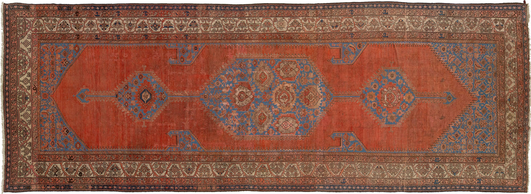 Antique Persian Bakshaish Wool Runner Rug 7 X 20