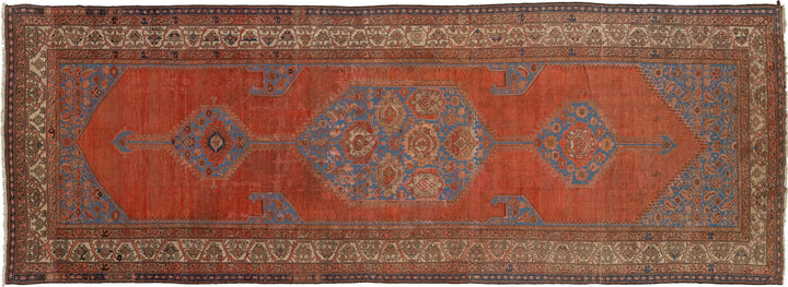 Antique Persian Bakshaish Wool Runner Rug 7 X 20