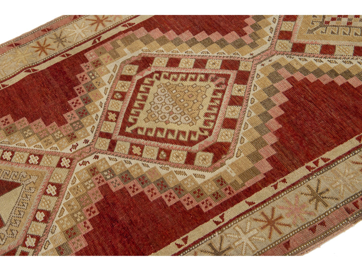 Antique Malayer Wool Runner Rug 4 X 16