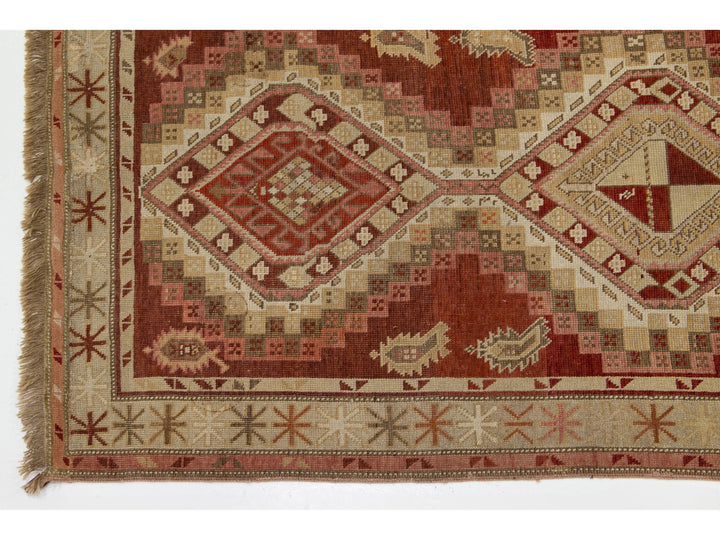 Antique Malayer Wool Runner Rug 4 X 16