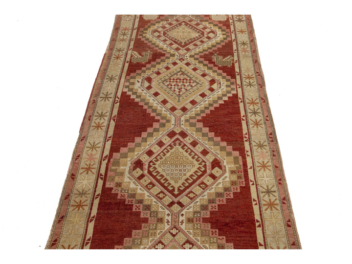 Antique Persian Malayer Wool Runner Rug 4 X 16