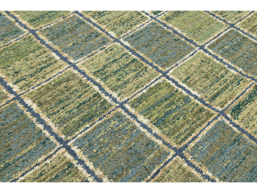 Modern Scandinavian Wool Rug 9 X 12