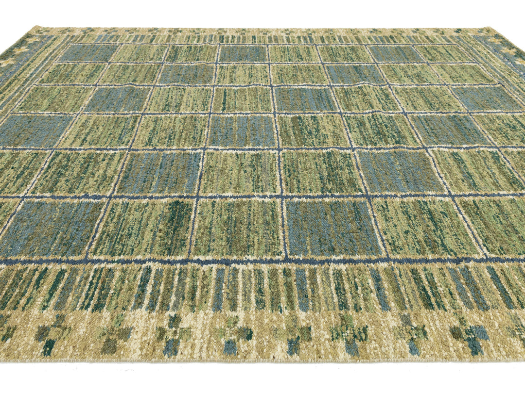 Modern Scandinavian Wool Rug 10 X 14