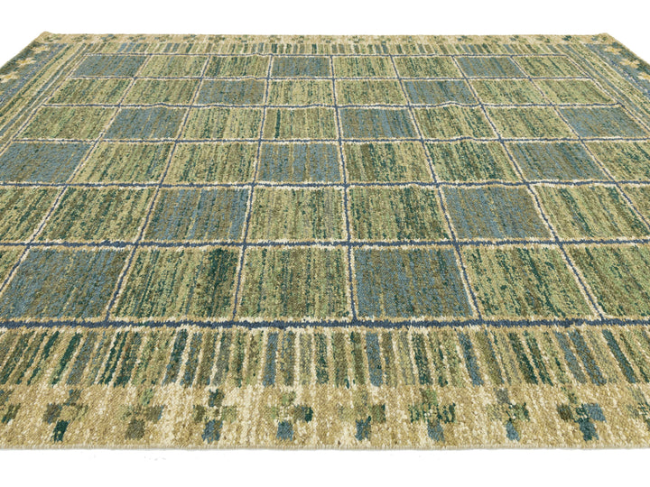 Modern Scandinavian Wool Rug 10 X 14