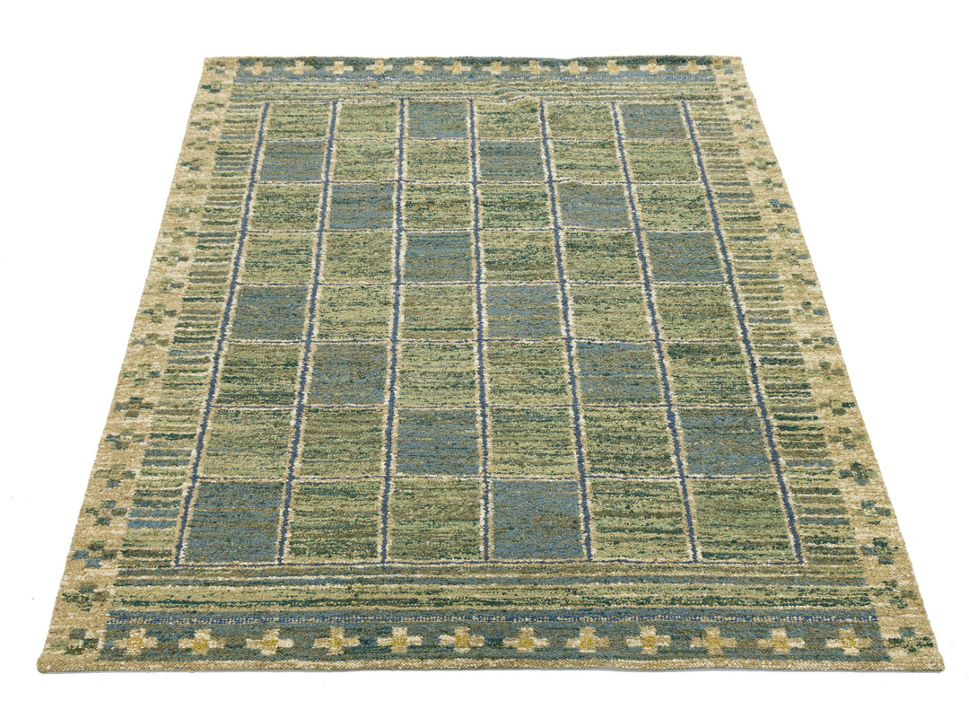 Modern Scandinavian Wool Rug 10 X 14