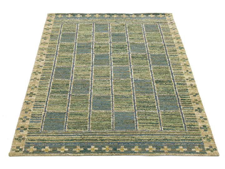 Modern Scandinavian Wool Rug 10 X 14