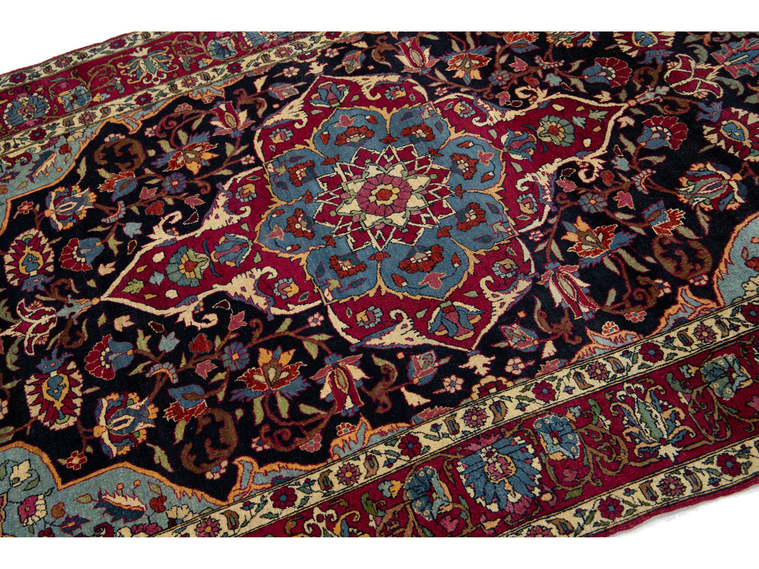 Antique Persian Kerman Wool Rug 4 X 7