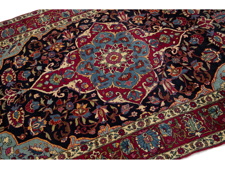 Antique Persian Kerman Wool Rug 4 X 7