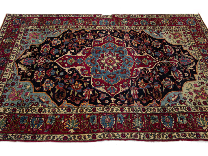 Antique Persian Kerman Wool Rug 4 X 7