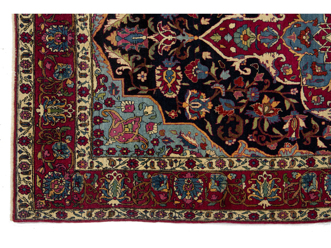 Antique Persian Kerman Wool Rug 4 X 7