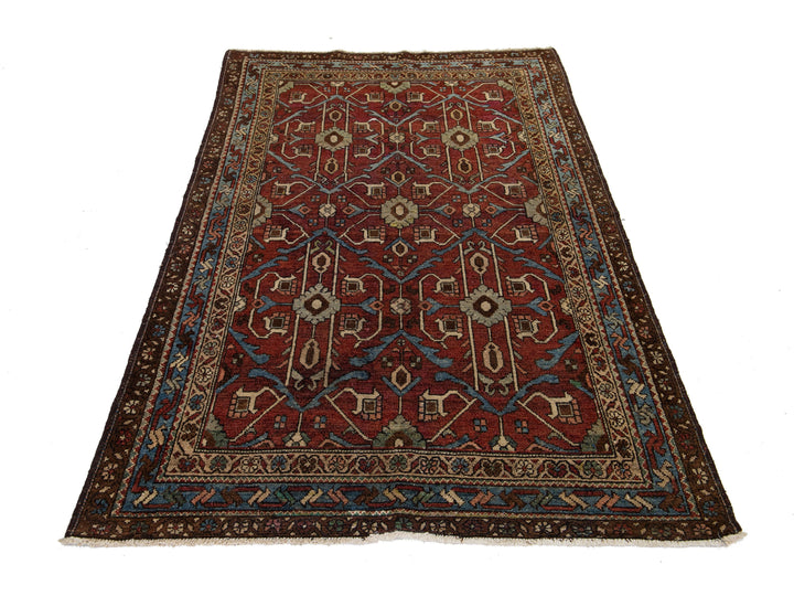 Antique Persian Shirvan Wool Rug 4 X 6