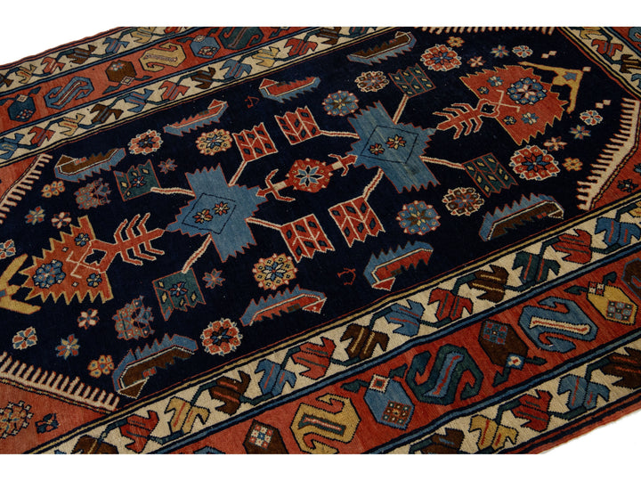 Antique Persian Hamadan Wool Rug 4 X 7