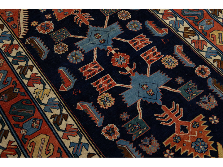 Antique Persian Hamadan Wool Rug 4 X 7