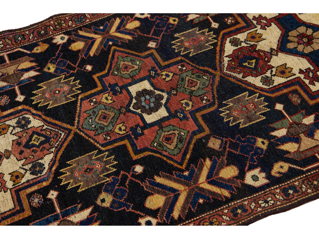 Antique Malayer Wool Rug 3 X 6