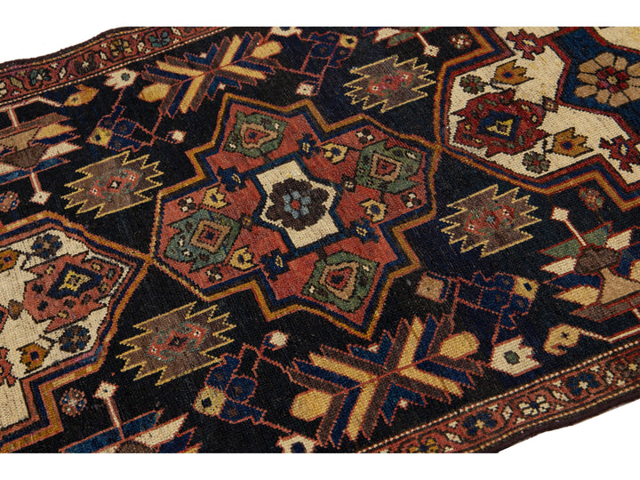 Antique Malayer Wool Rug 3 X 6