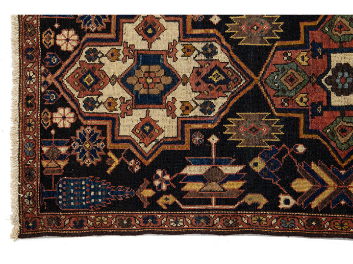 Antique Malayer Wool Rug 3 X 6