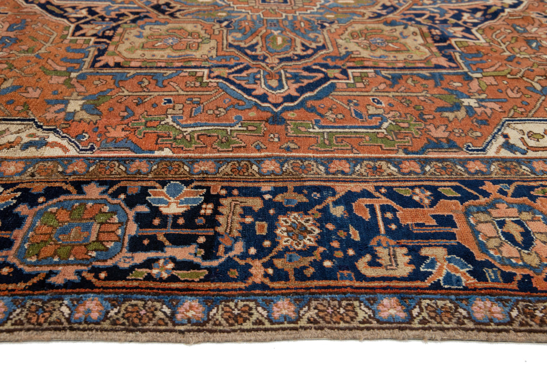 Antique Persian Heriz Wool Rug 8 X 12