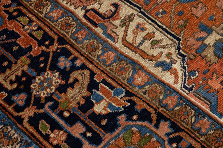 Antique Persian Heriz Wool Rug 8 X 12