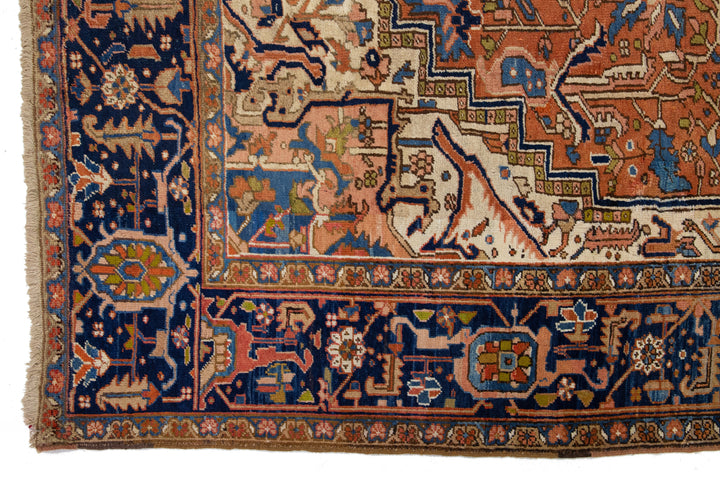 Antique Persian Heriz Wool Rug 8 X 12