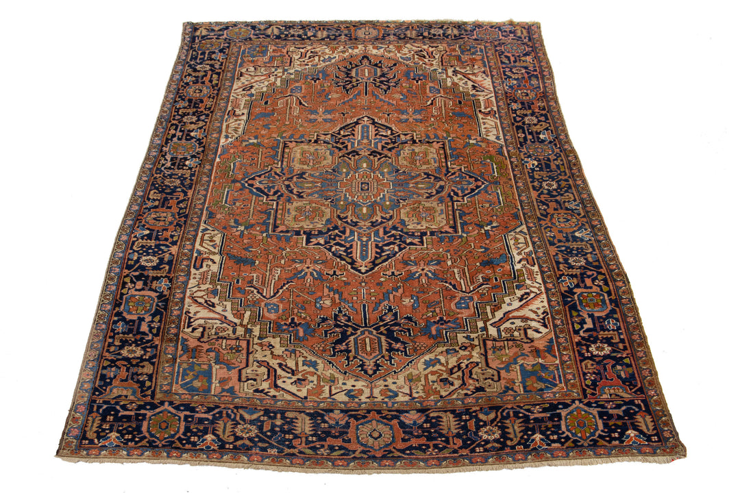 Antique Persian Heriz Wool Rug 8 X 12