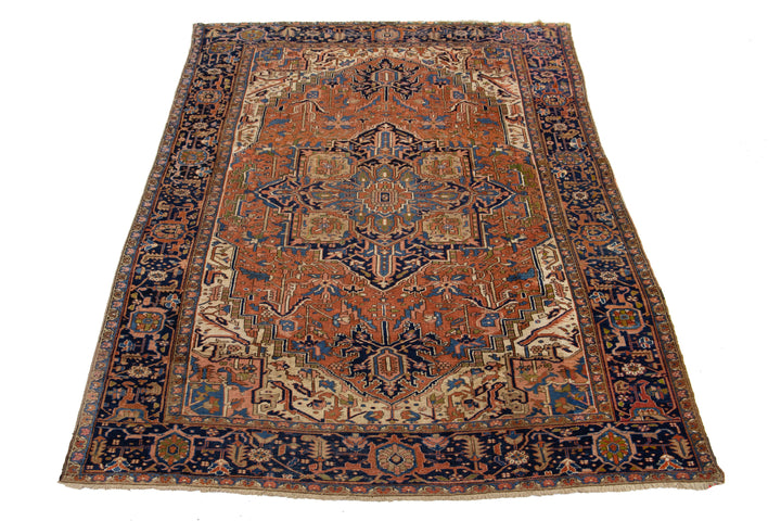 Antique Persian Heriz Wool Rug 8 X 12