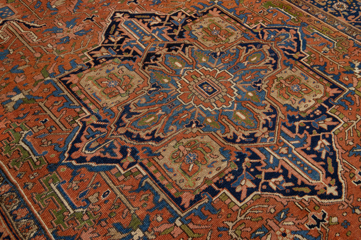 Antique Persian Heriz Wool Rug 8 X 12