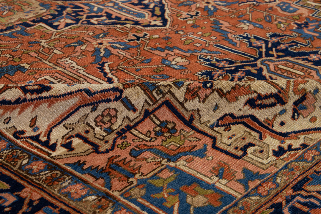 Antique Persian Heriz Wool Rug 8 X 12