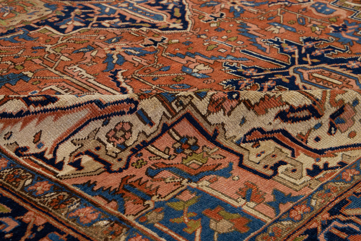 Antique Persian Heriz Wool Rug 8 X 12