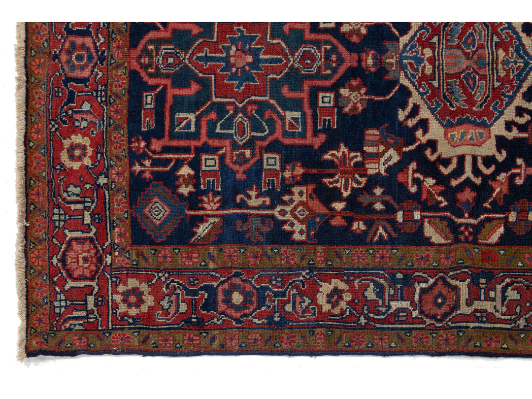 Antique Persian Heriz Wool Rug 4 X 5