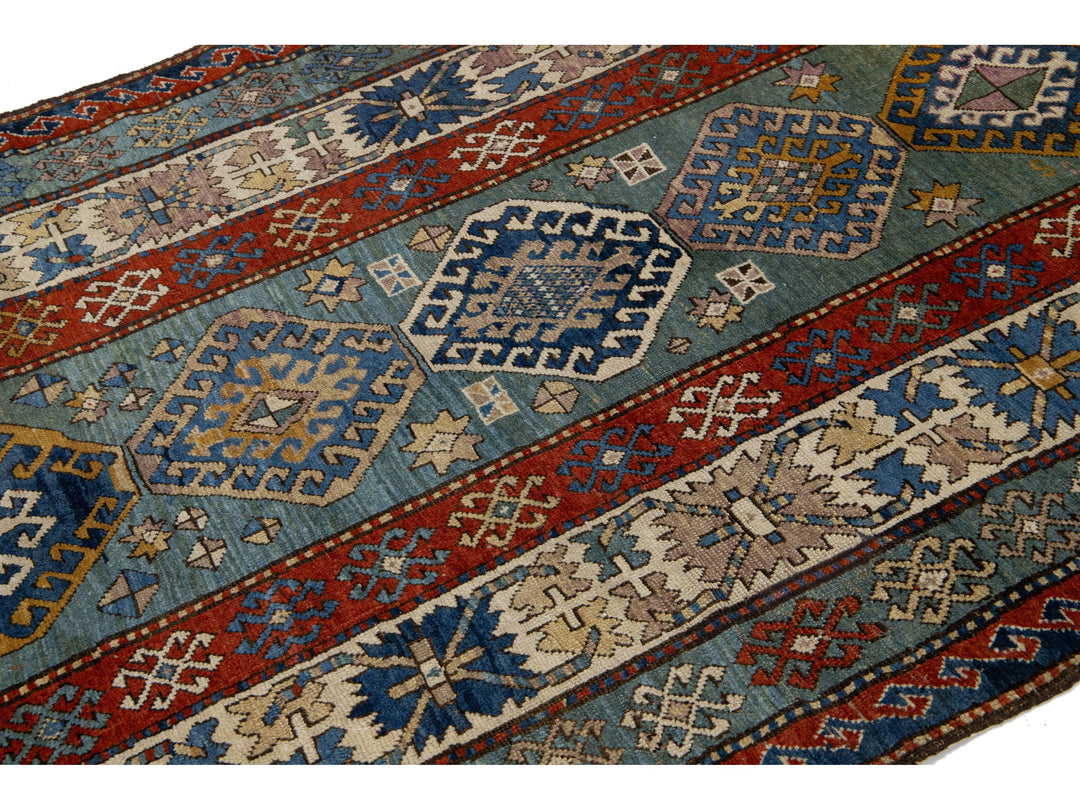 Antique Persian Shirvan Wool Runner Rug 5 X 10