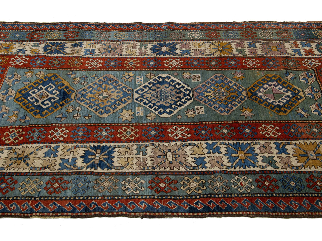 Antique Persian Shirvan Wool Runner Rug 5 X 10