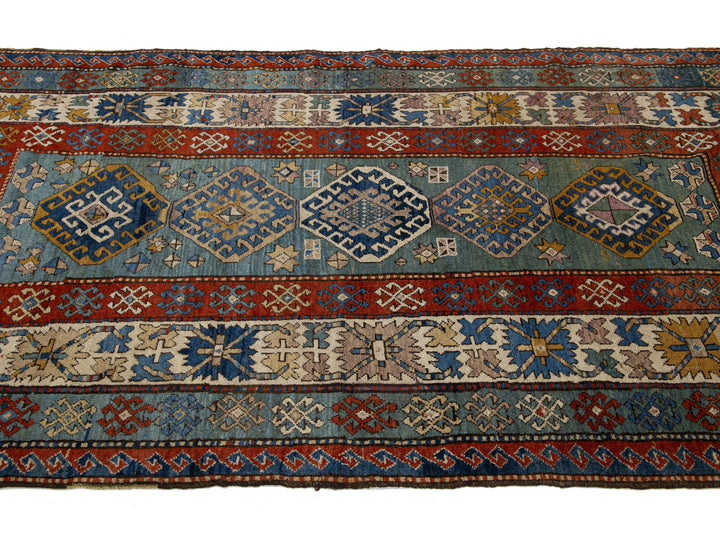 Antique Persian Shirvan Wool Runner Rug 5 X 10
