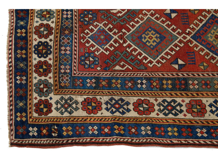 Antique Persian Shirvan Wool Rug 4 X 7