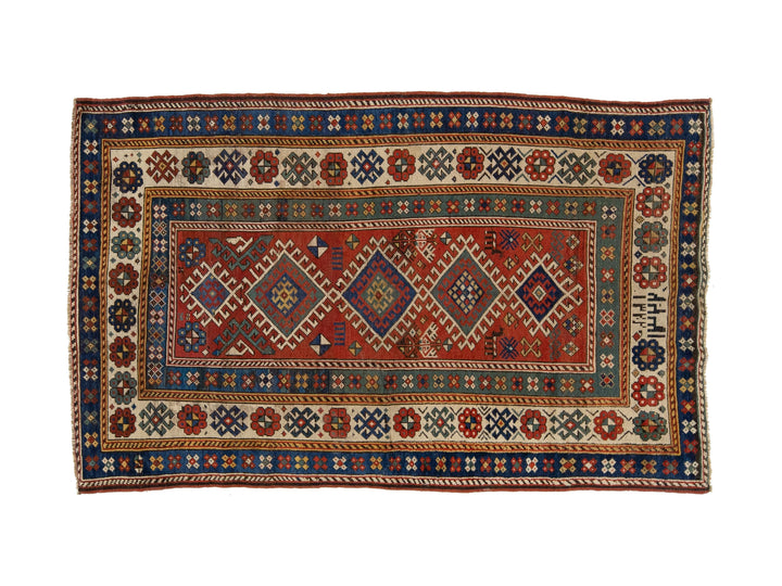 Antique Persian Shirvan Wool Rug 4 X 7