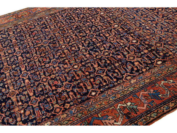 Antique Persian Malayer Wool Rug 7 X 14